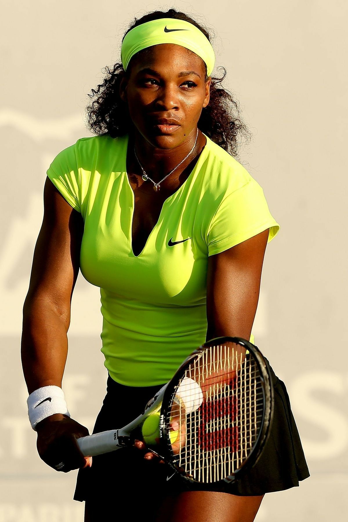 Serena Williams in Tennis Stance