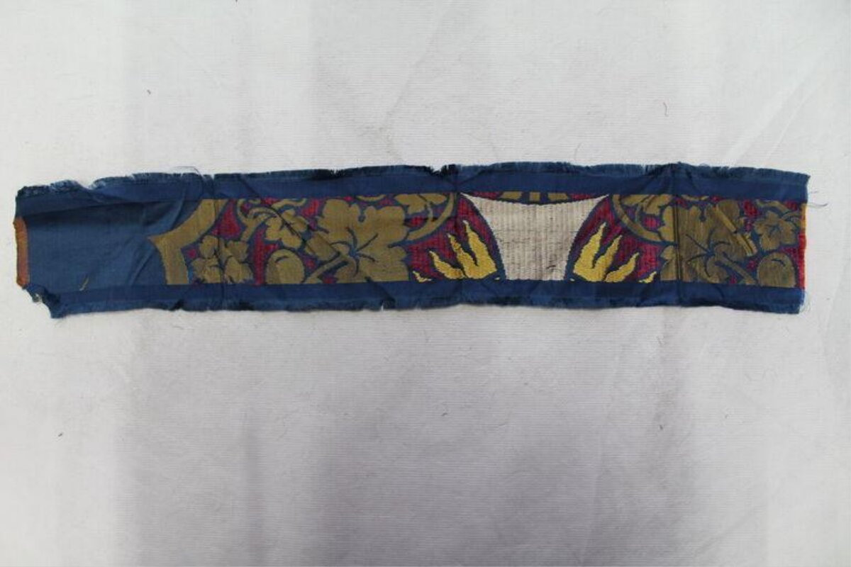 Vintage Patterned Textile Fragment