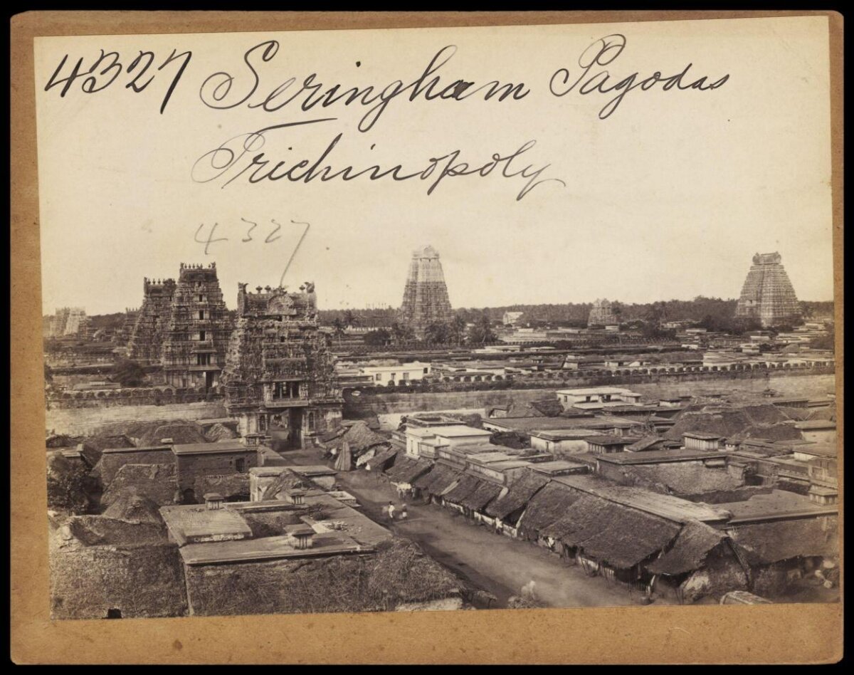 Vintage View of Seringham Pagodas