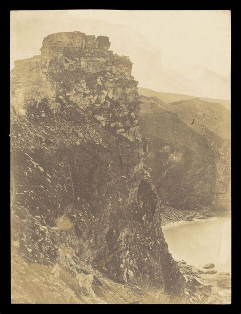 Vintage Coastal Sea Cliff View