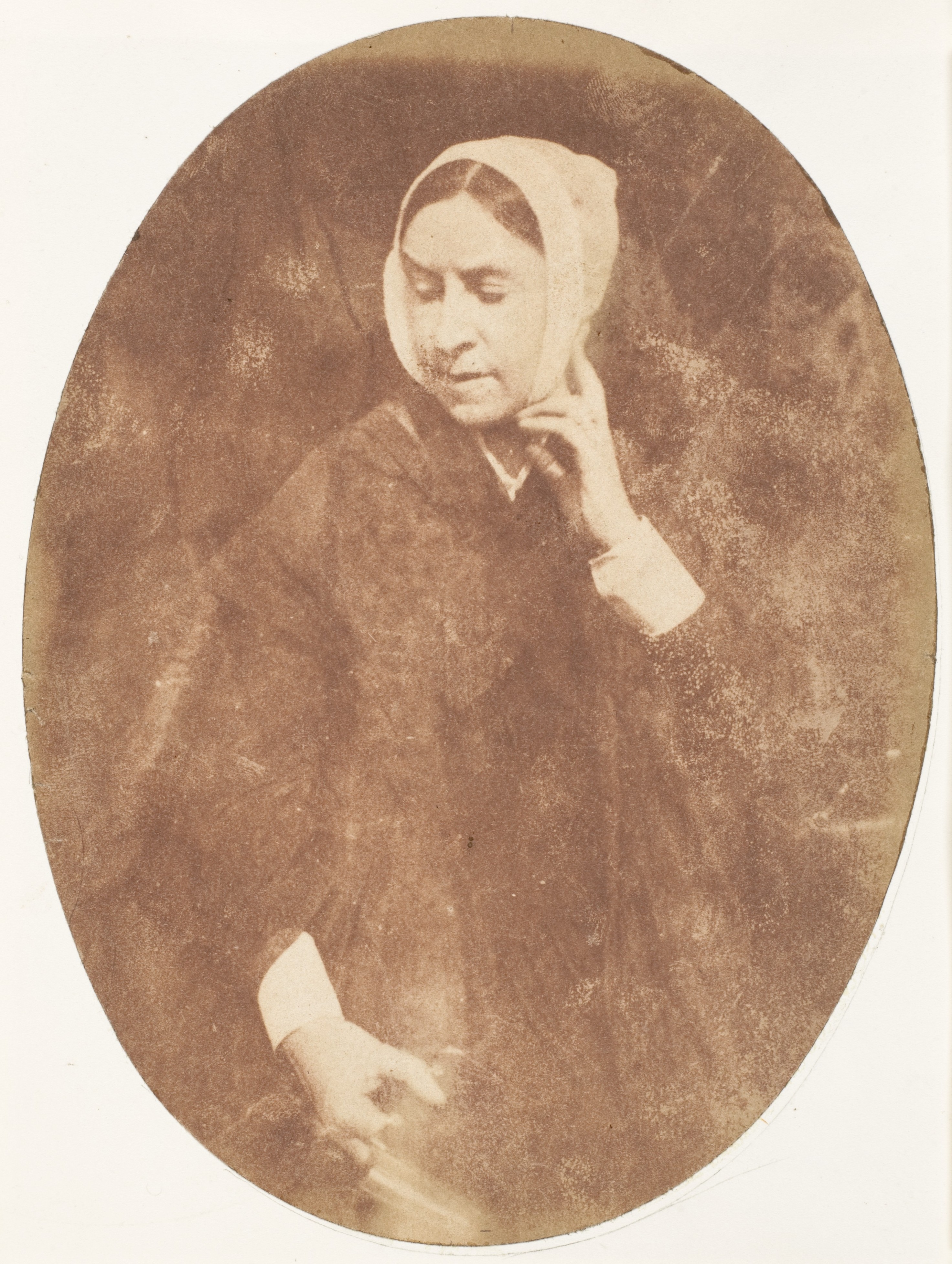 Sepia Oval Portrait of a Woman