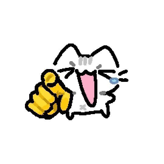 Pixel Art Laughing Cat Meme