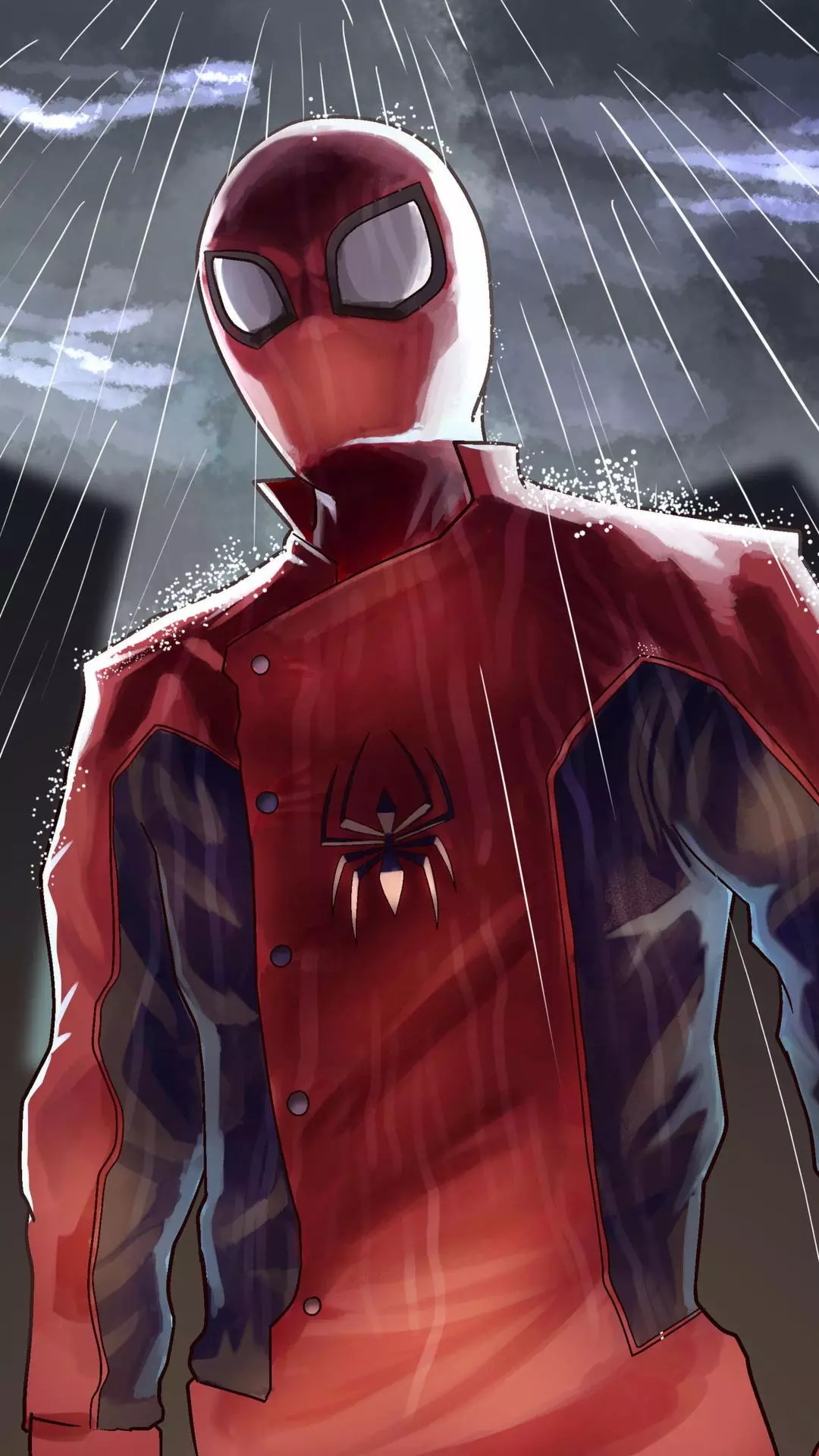 Spider-Man Standing In Rain