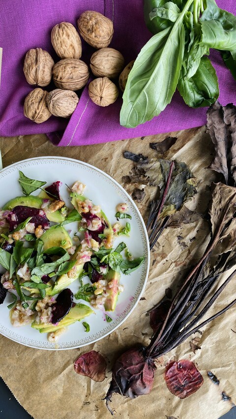 Fresh Beet Avocado Salad