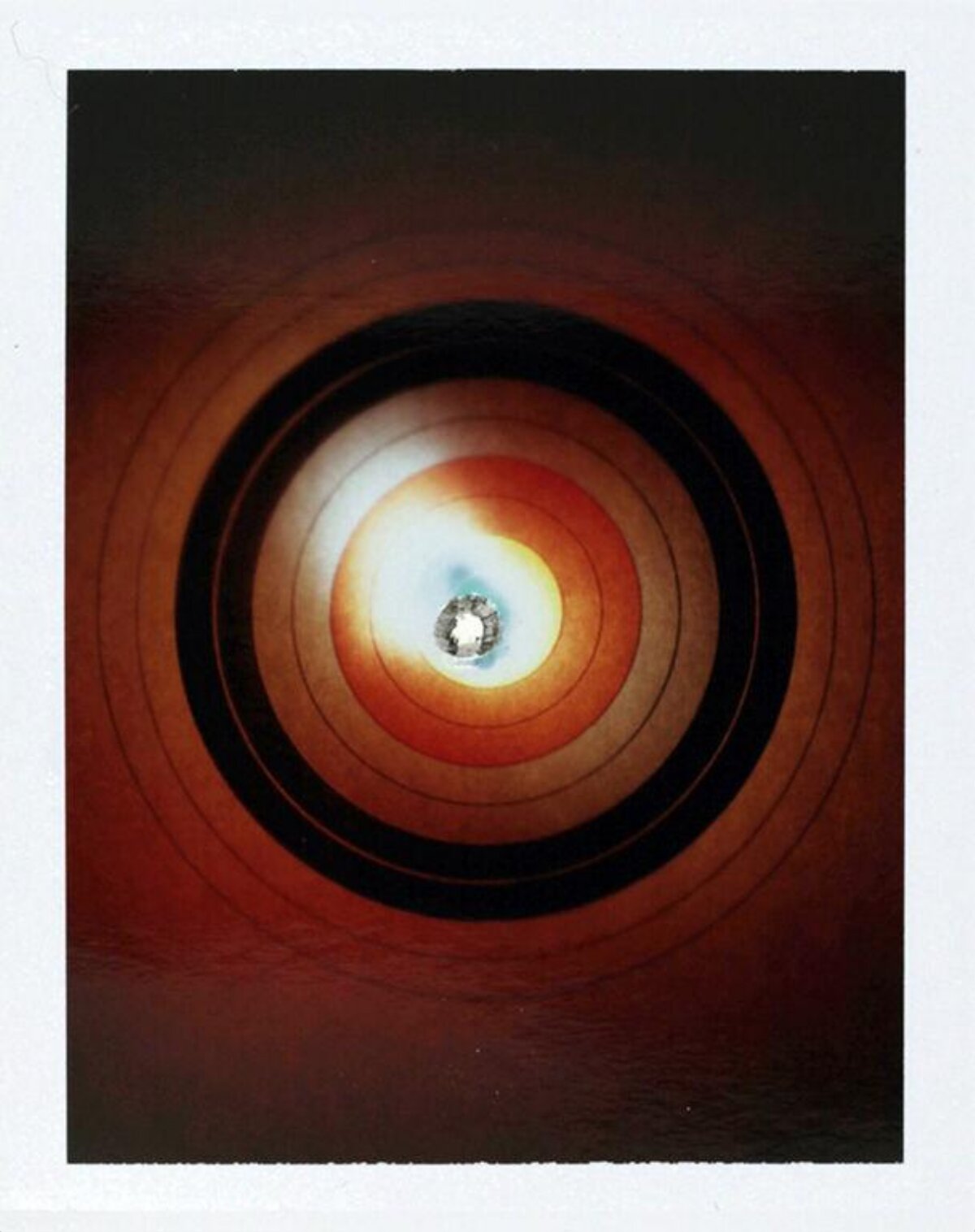Warm Concentric Circle Abstract Art