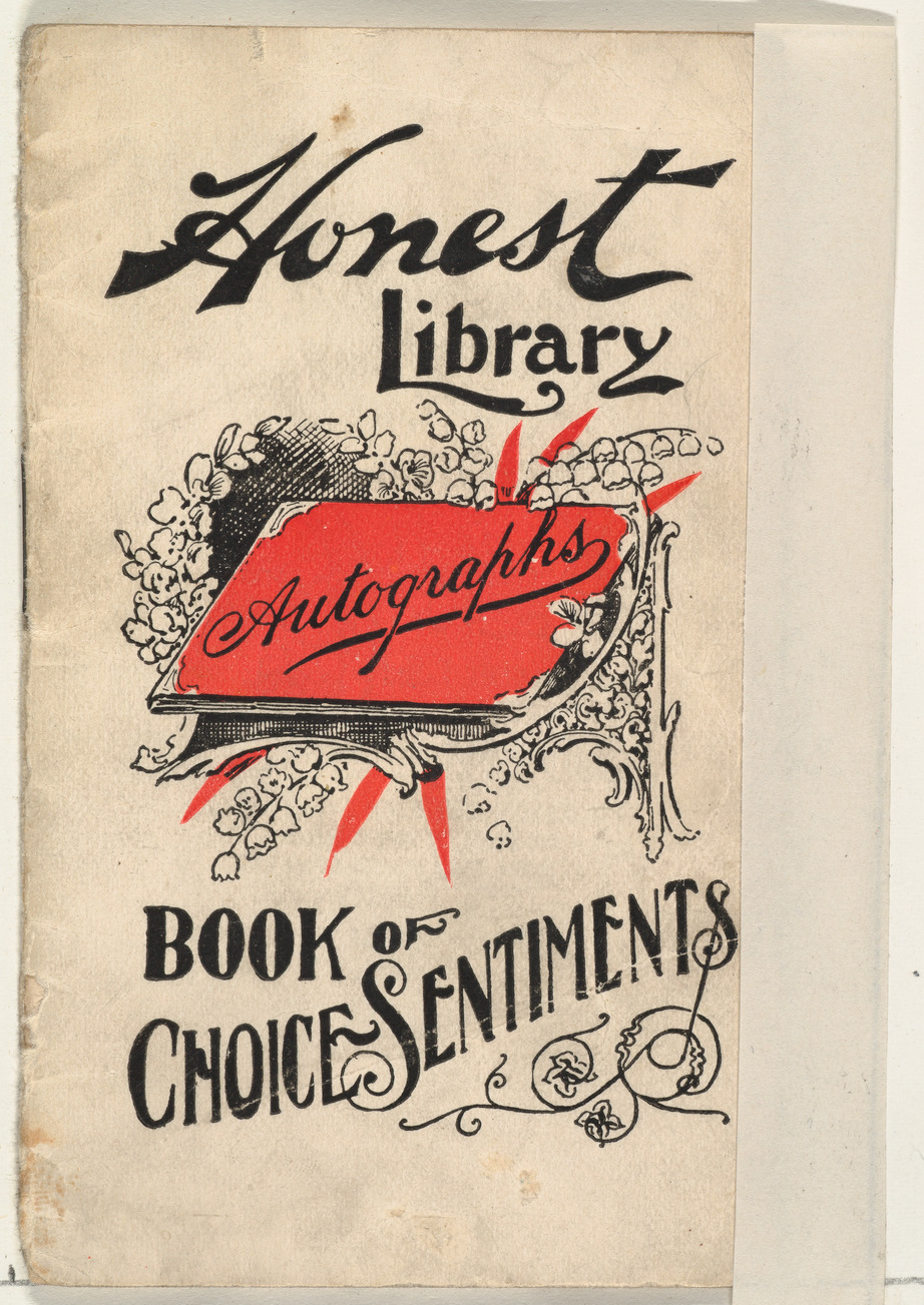 Vintage Honest Library Autograph Book Cover