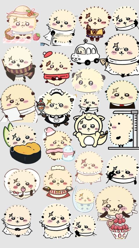 Cute Round Bear Sticker Collection
