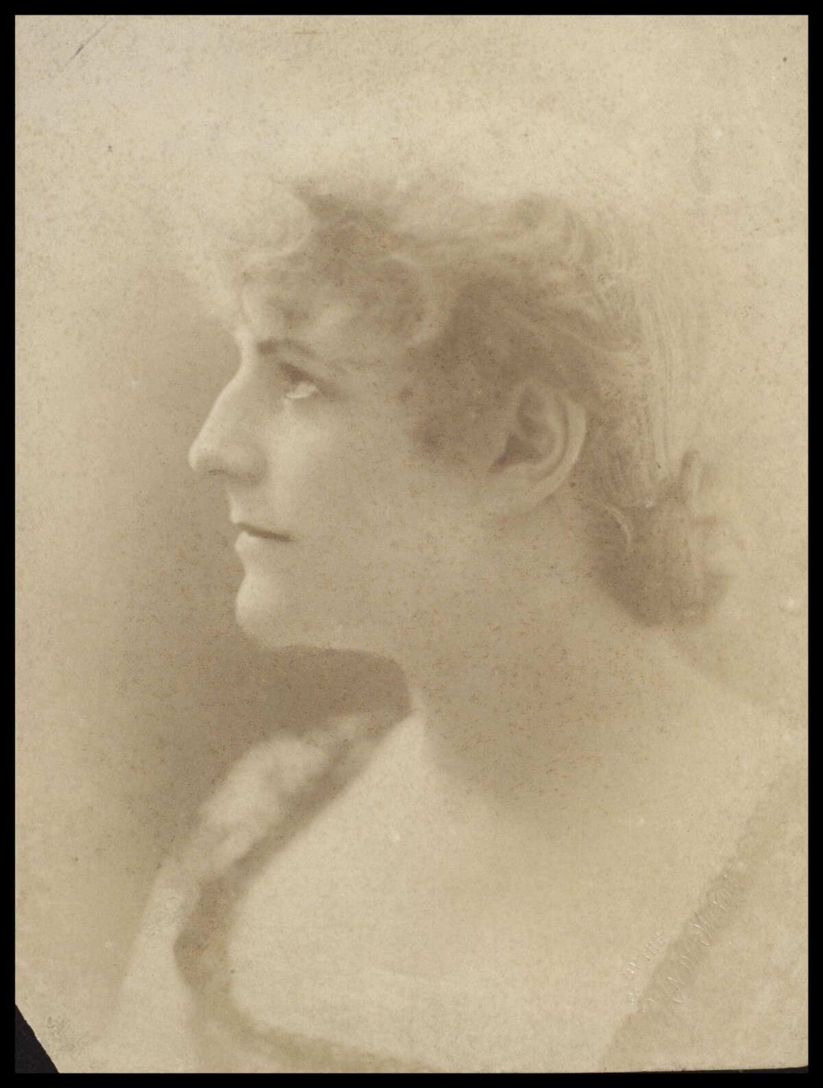 Vintage Profile Portrait of Woman