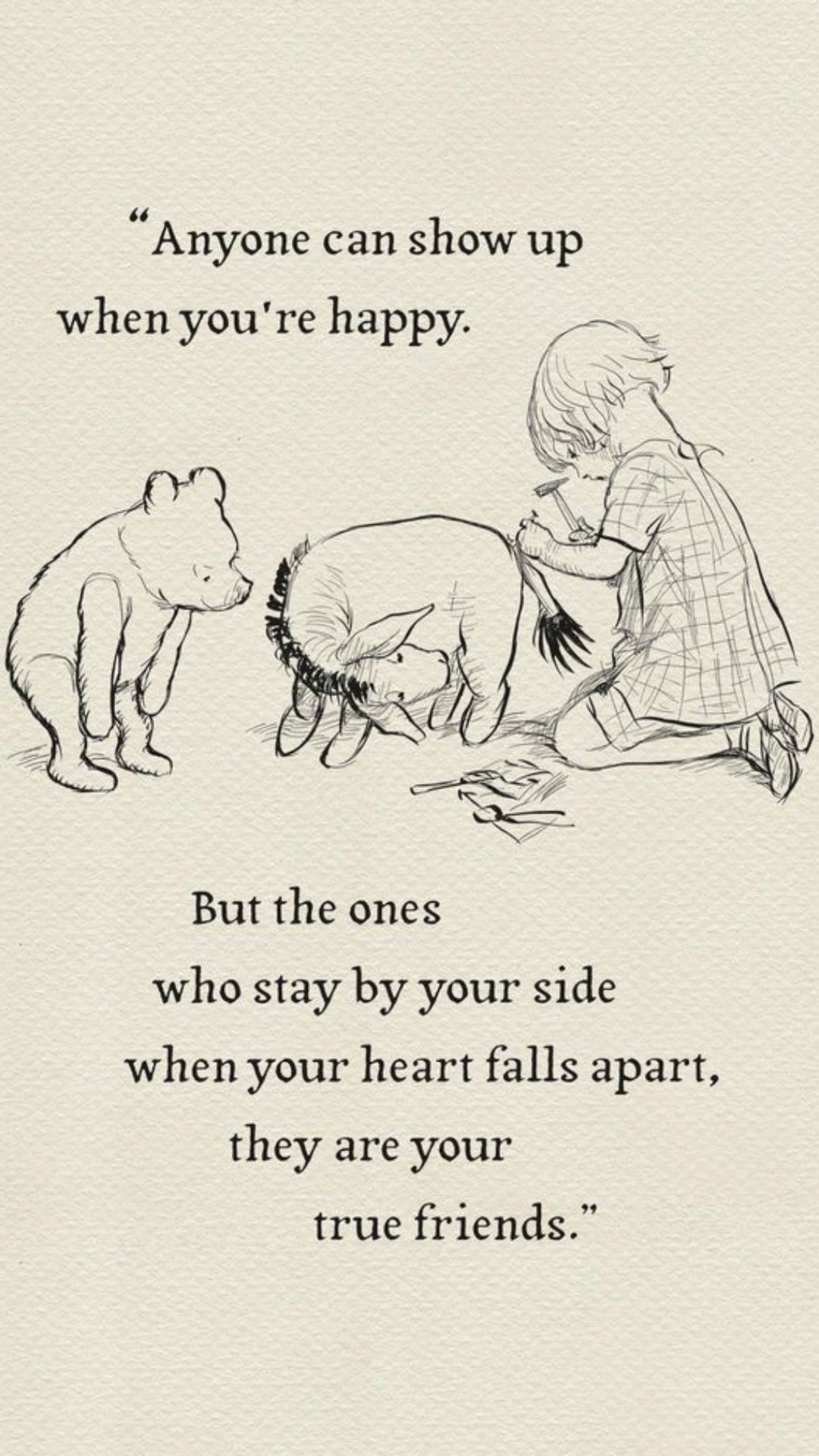 Winnie the Pooh True Friends Quote