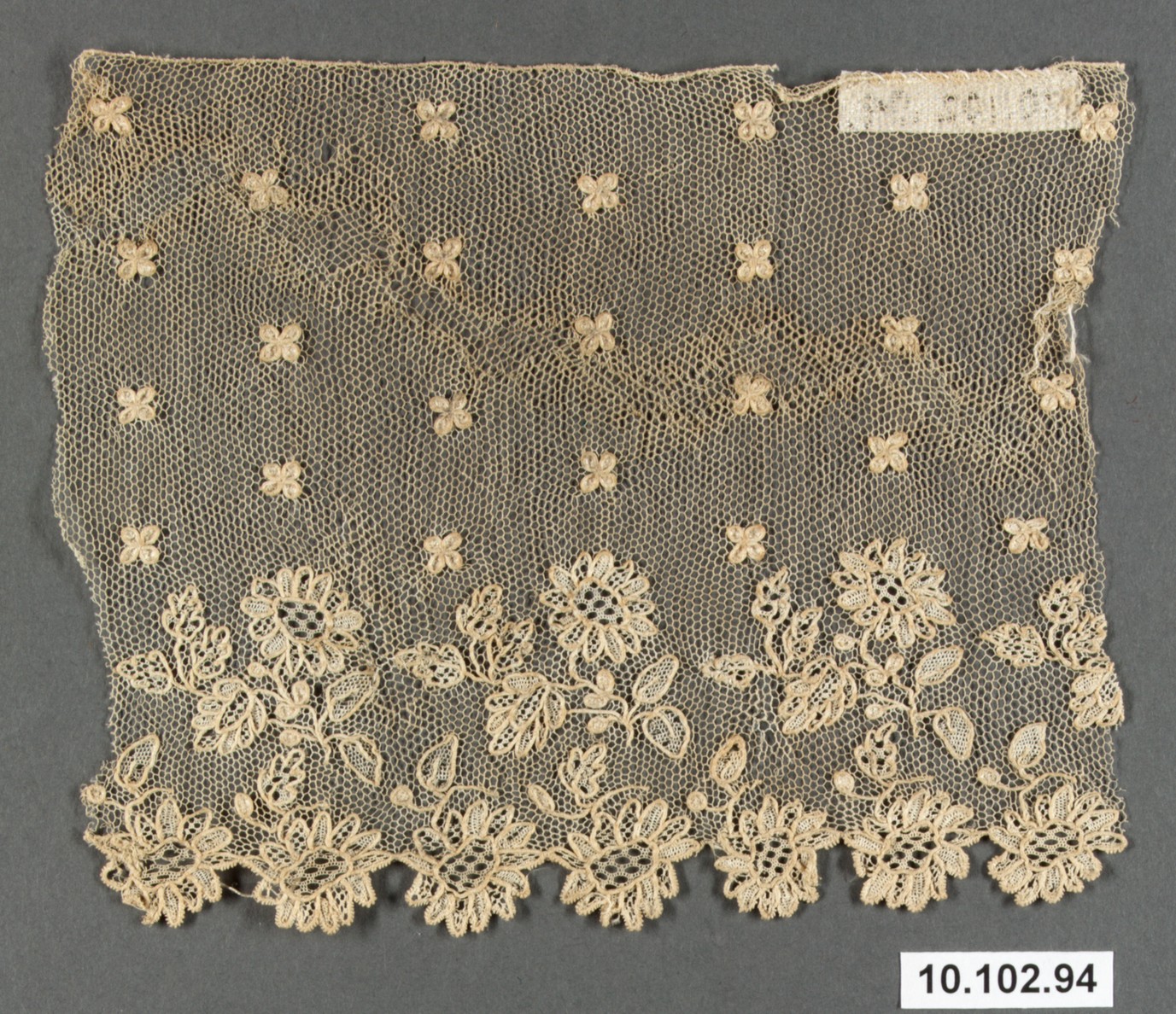 Antique Handmade Lace Fragment