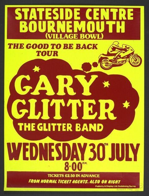 Gary Glitter Tour Concert Poster
