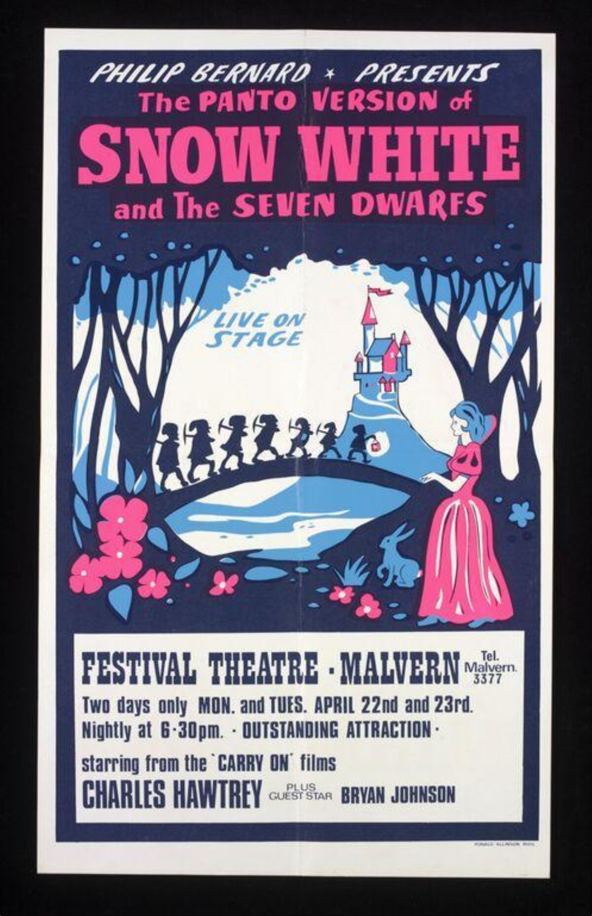 Vintage Snow White Stage Play Poster