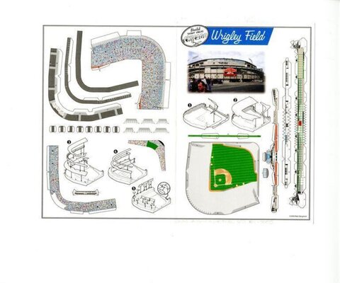 Wrigley Field Paper Model Template