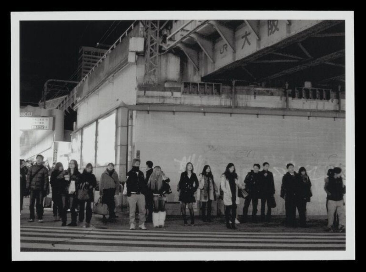 Night Queue Under JR Osaka Overpass