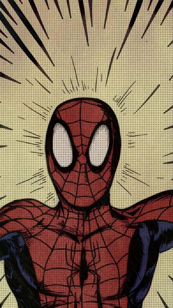 Vintage Comic Spider-Man Portrait