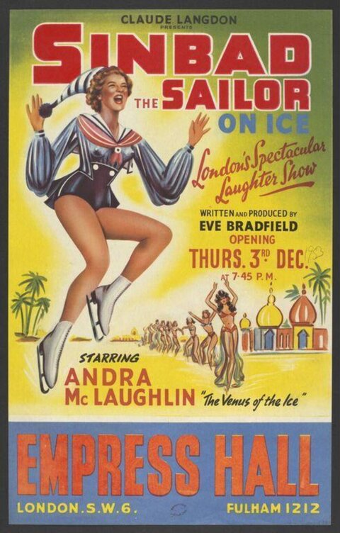 Vintage Sinbad the Sailor On Ice Poster