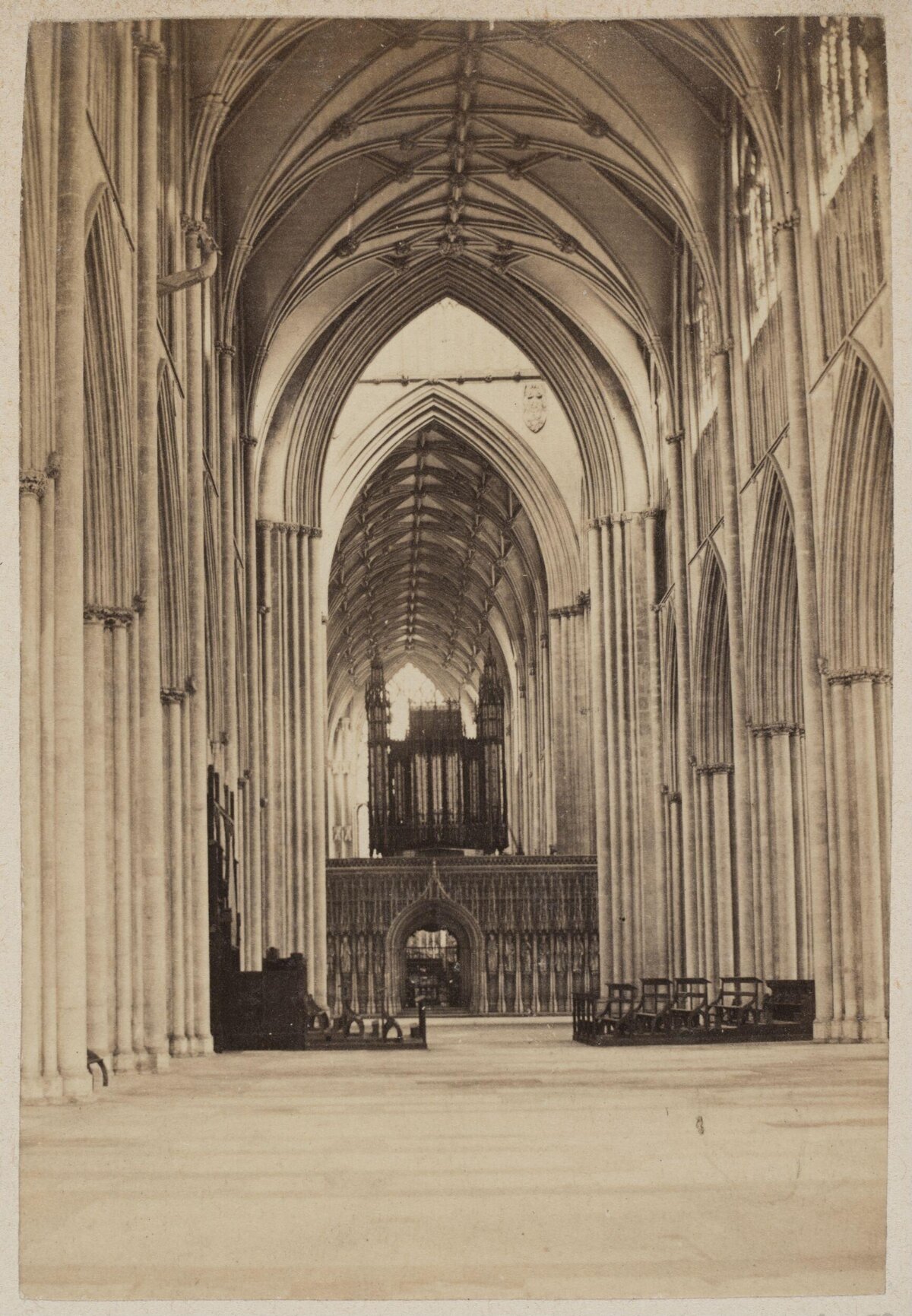 Gothic Cathedral Nave Interior