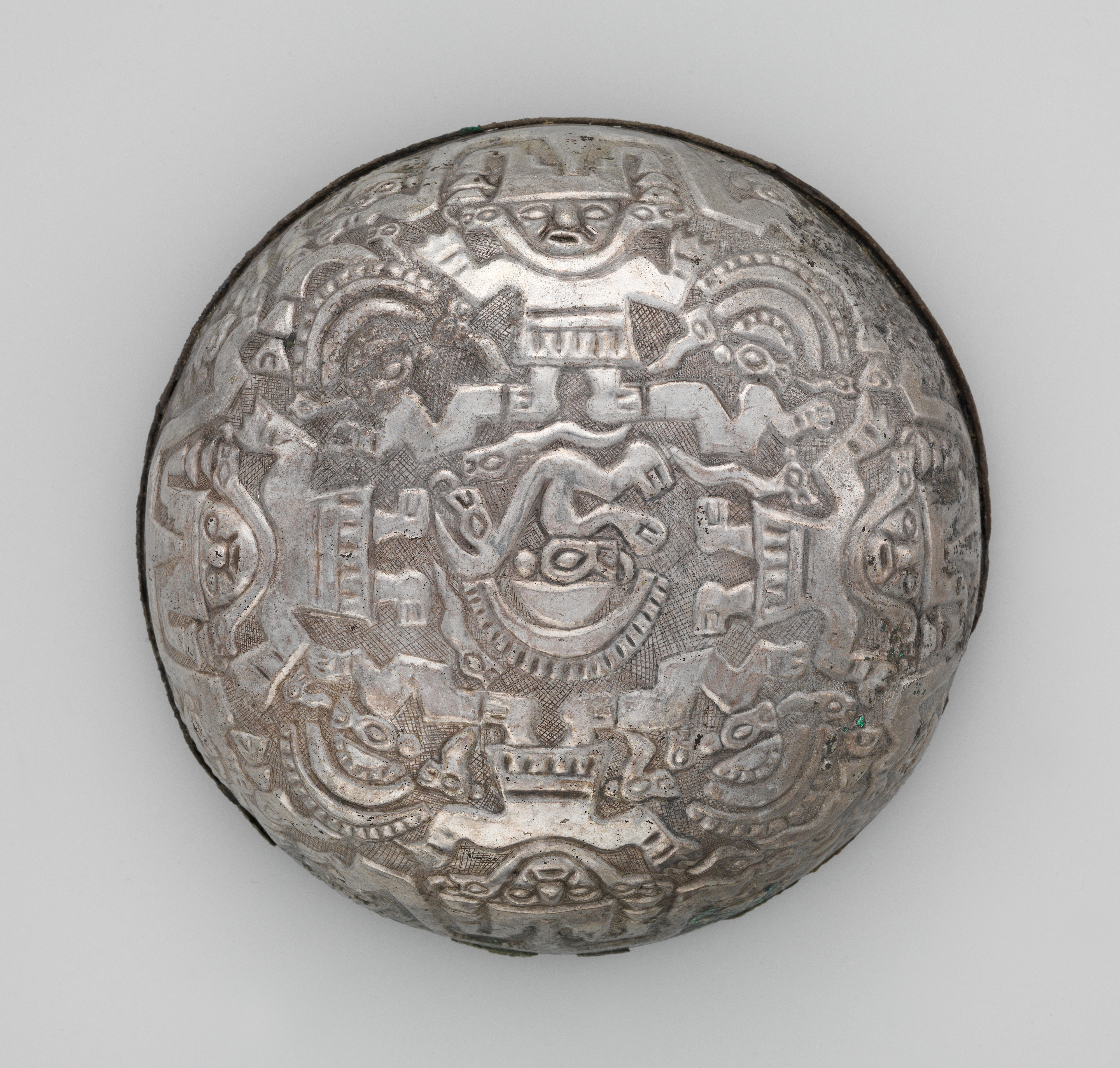 Engraved Ancient Silver Bowl