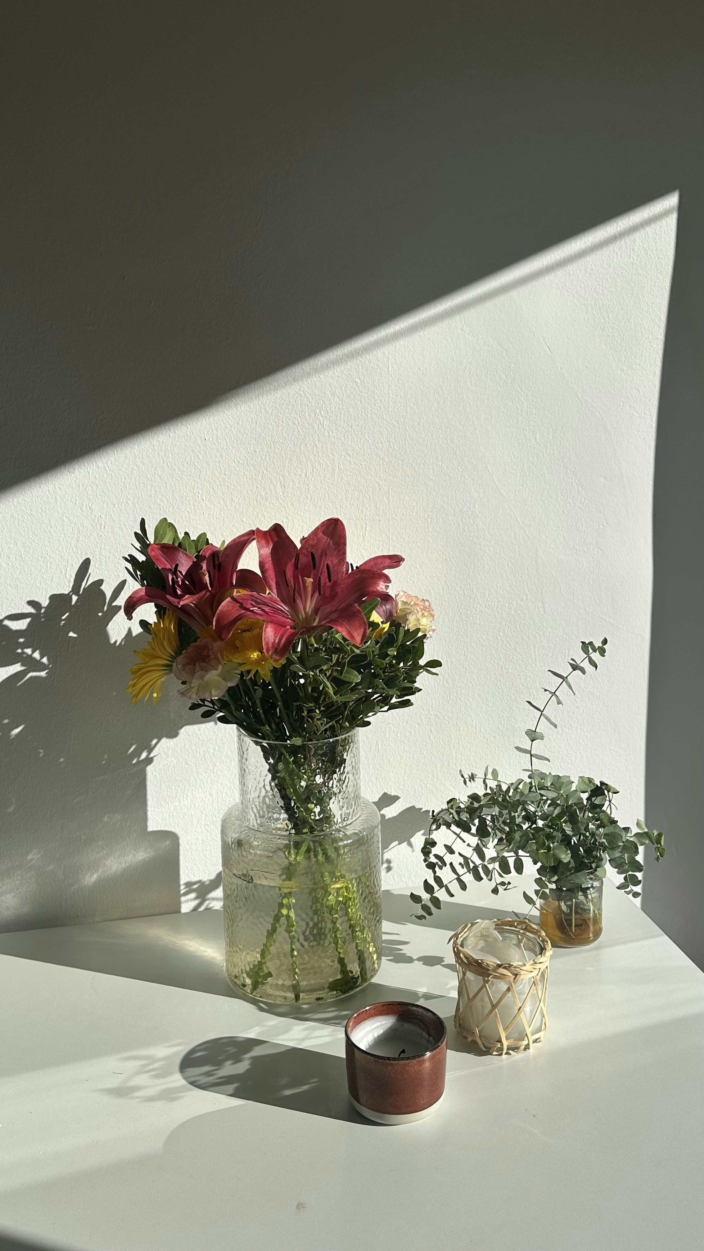 Sunlit Table Flower Arrangement