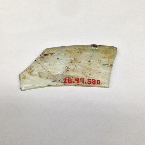 Cataloged Glass Fragment
