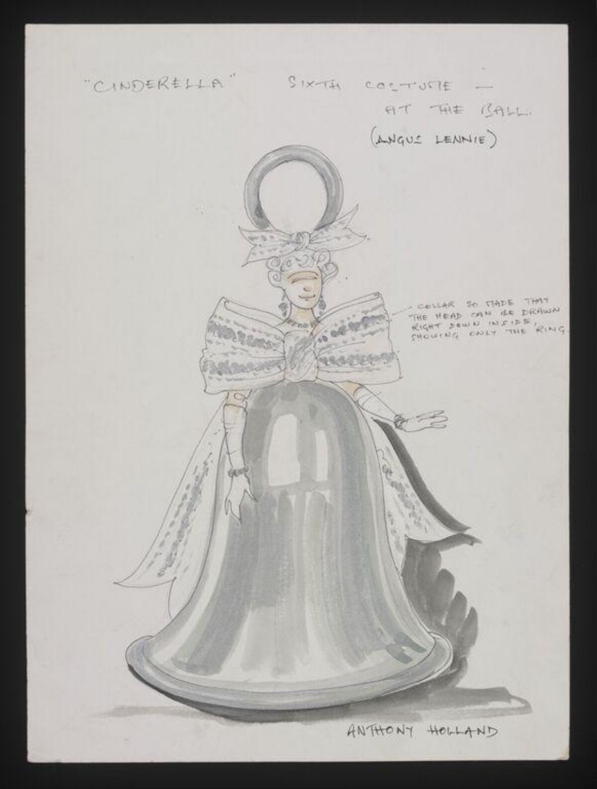 Cinderella Ball Costume Design Sketch