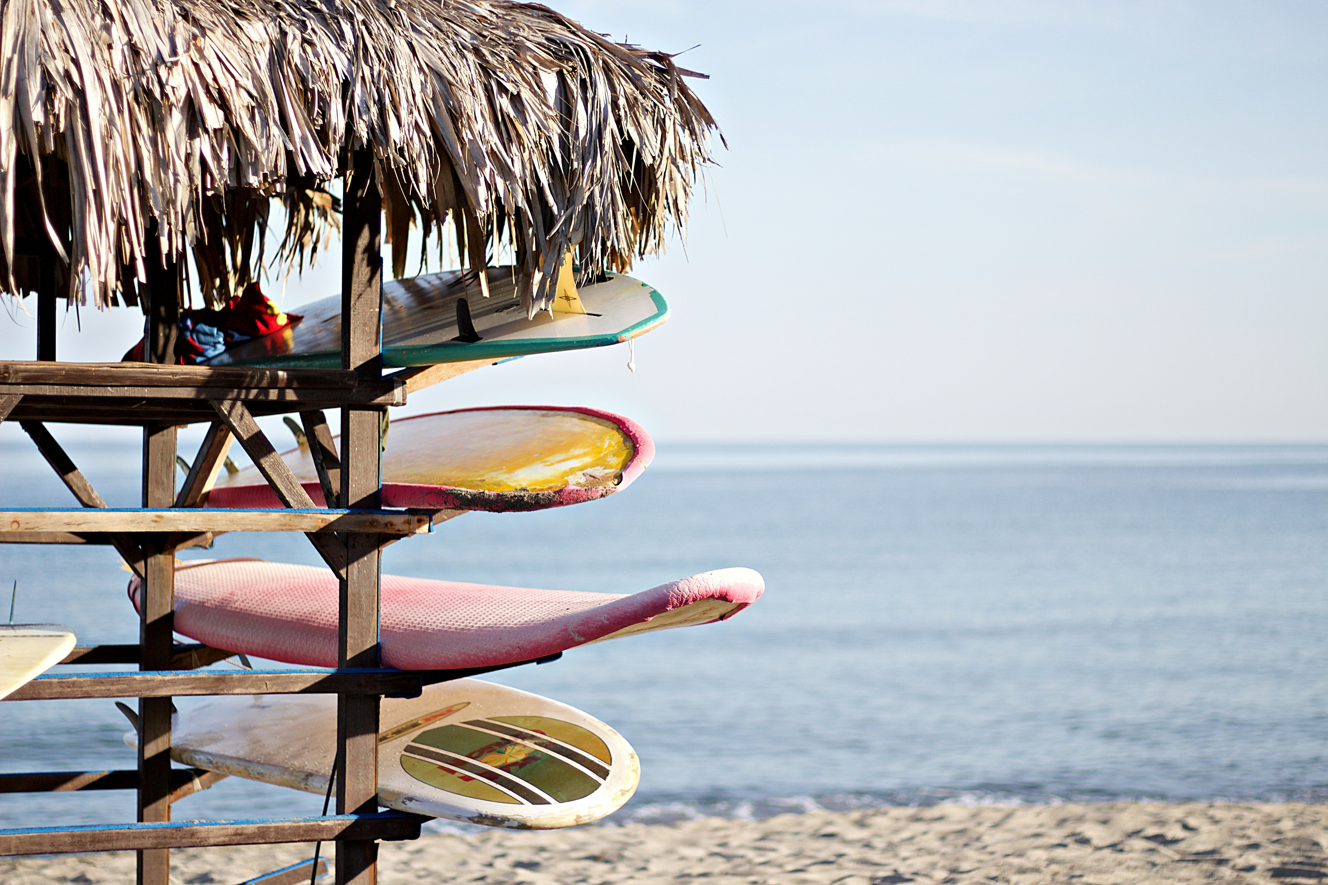 Surfboards on Seaside Beach