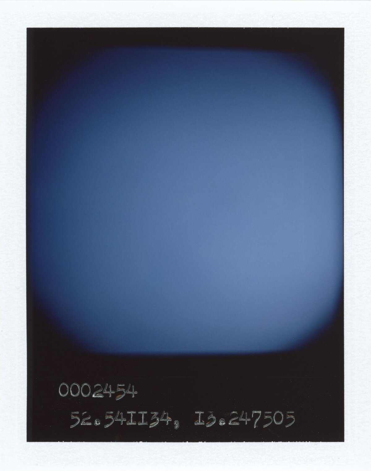 Blue Sky Polaroid with Coordinates