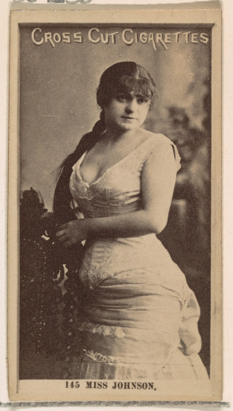 Vintage Cigarette Card of Miss Johnson