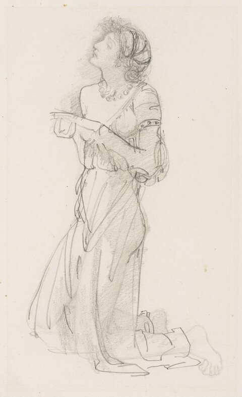 Sketch of Kneeling Woman