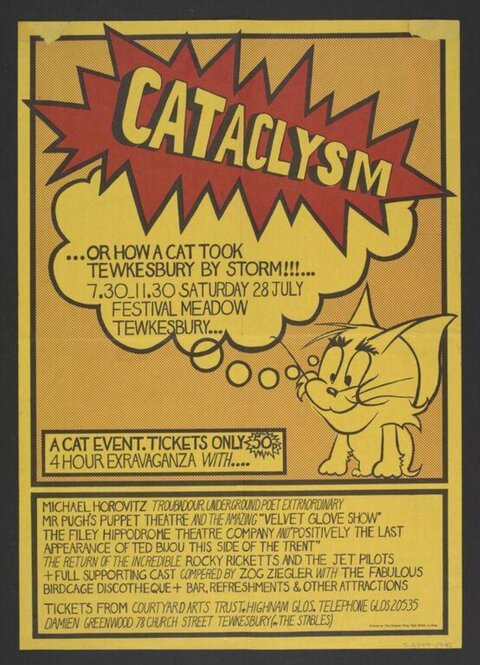 Vintage Cataclysm Cat Event Poster