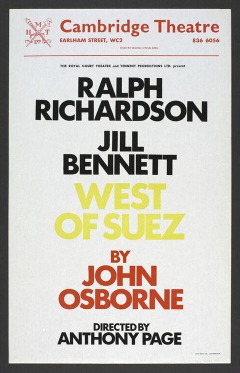 West of Suez Theatre Play Poster