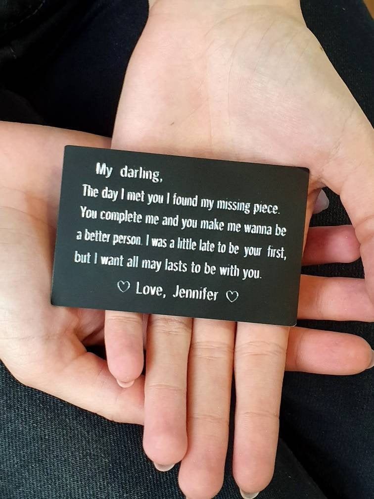 Hands Holding Personalized Love Note Card