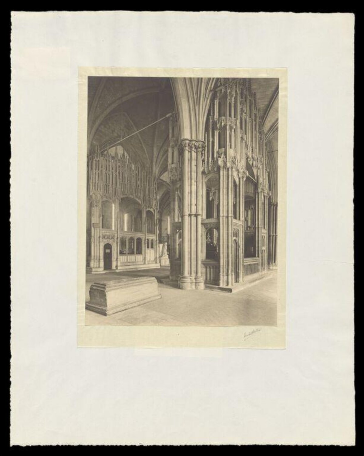 Vintage Gothic Cathedral Interior