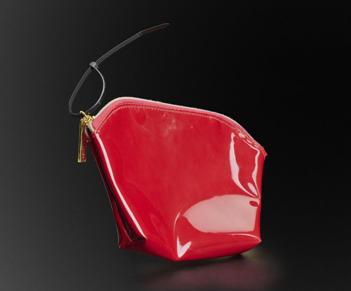 Red Glossy Cosmetic Pouch