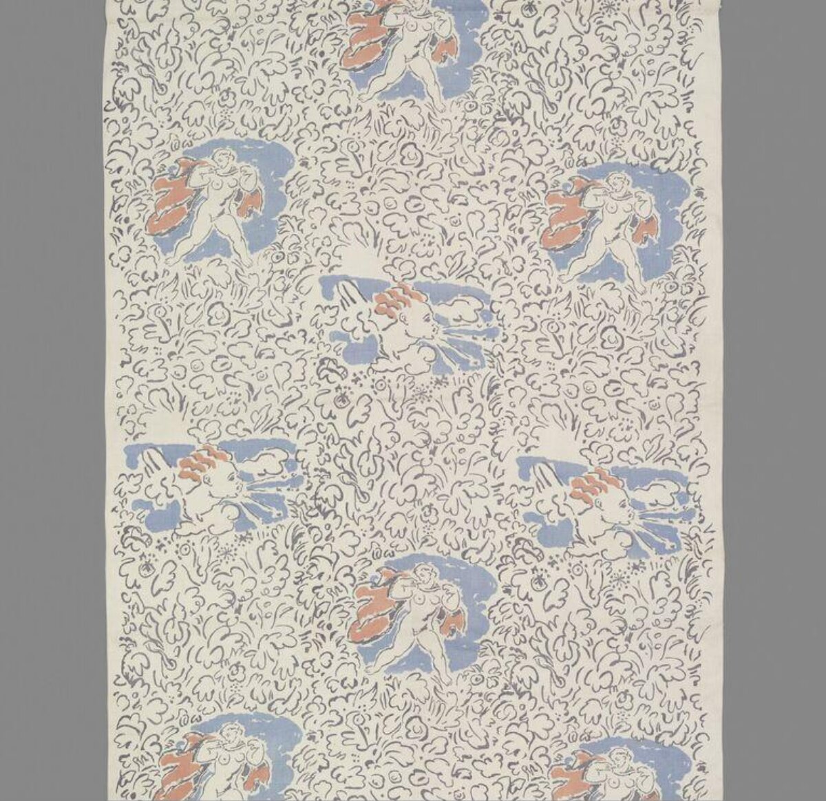 Mythological Figure Textile Pattern
