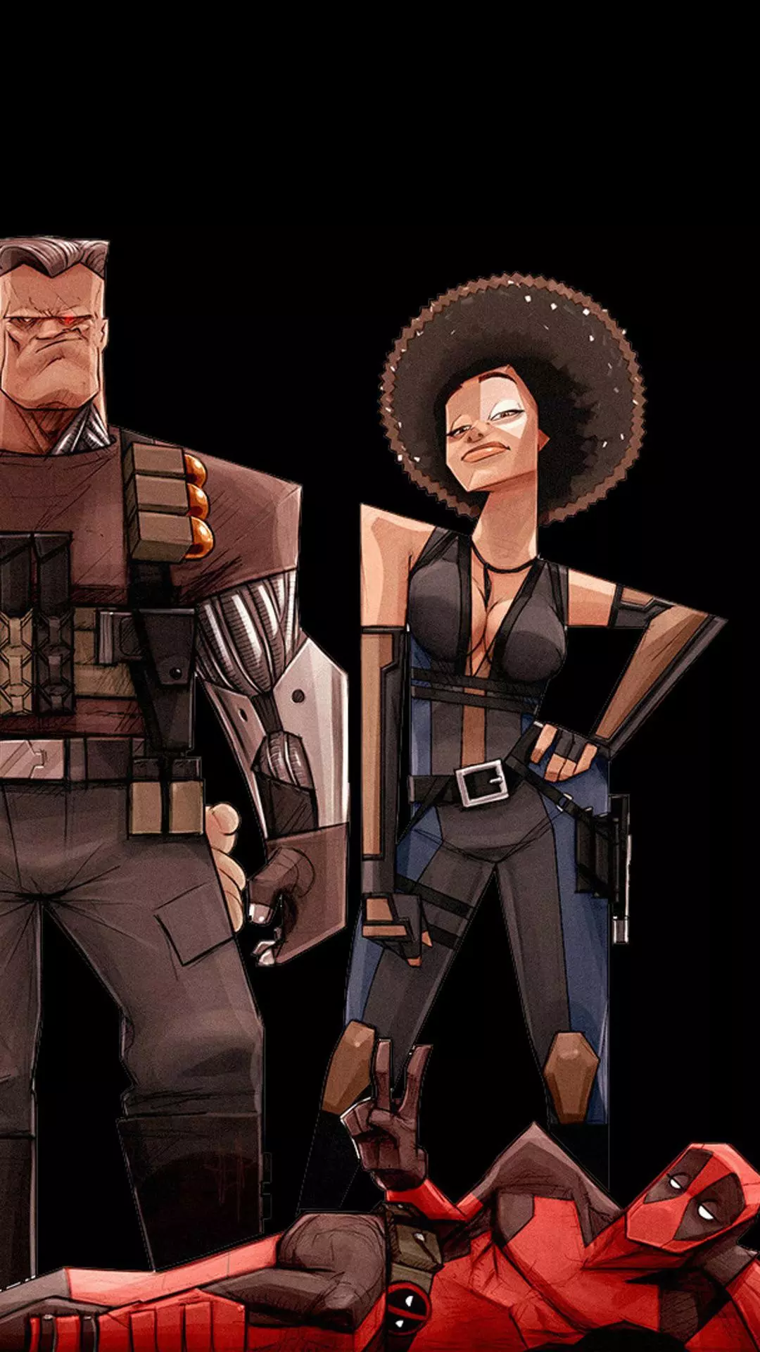 Cable, Domino and Deadpool Fan Art