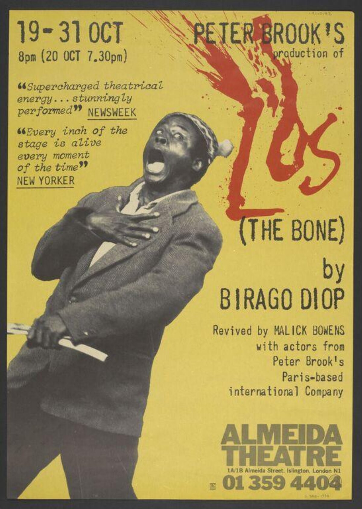 Peter Brook's Lôs (The Bone) Theatre Poster