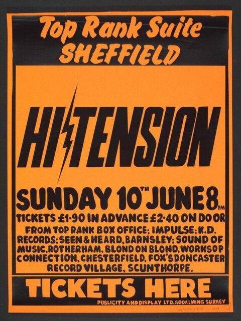 Hi Tension Sheffield Concert Poster