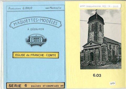 Vintage French Church Paper Model Kit