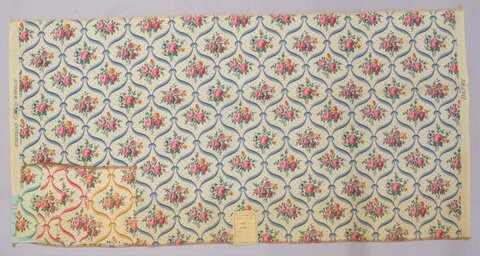 Vintage Rose Pattern Fabric Sample