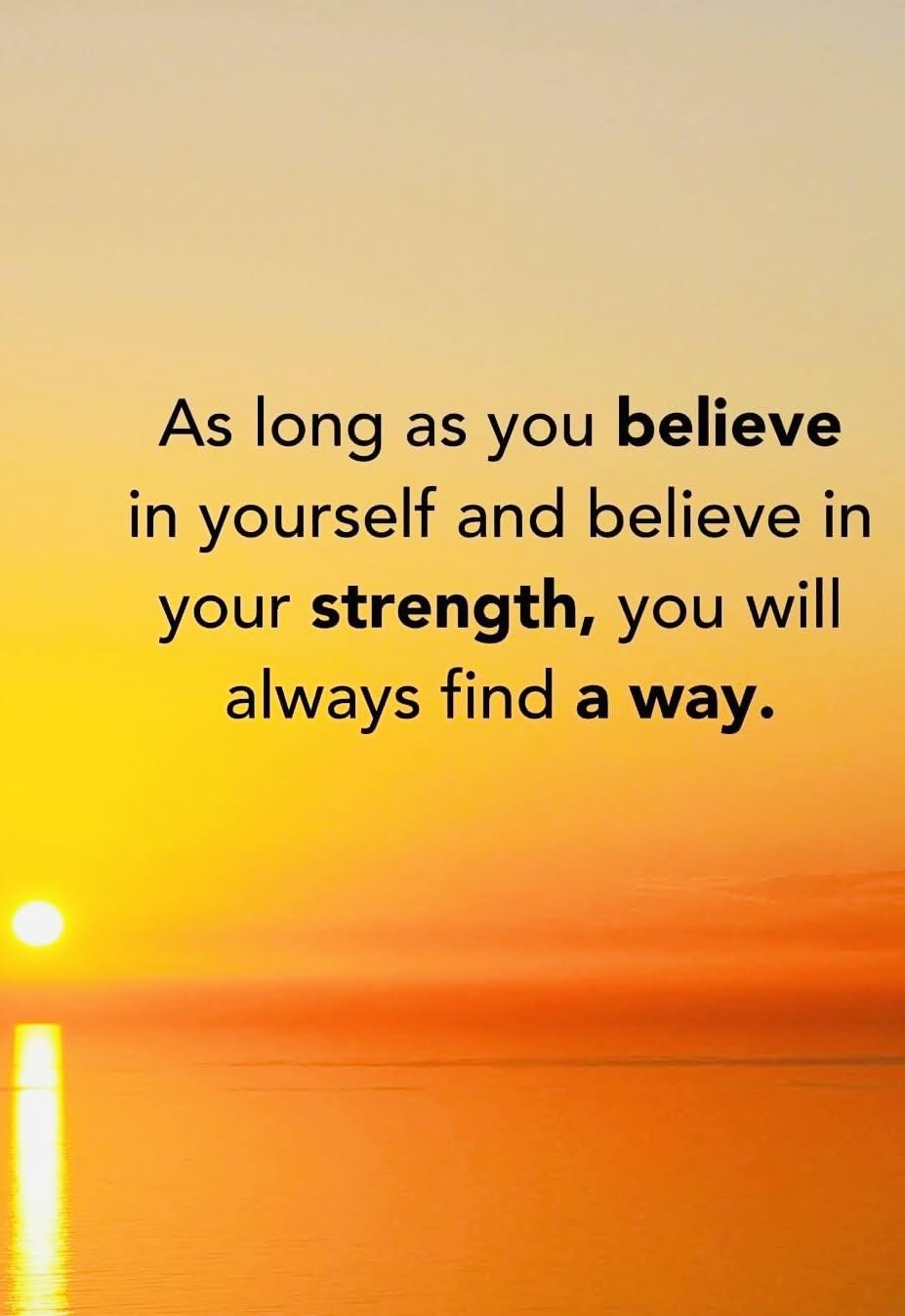Motivational Quote Over Sunset Seascape