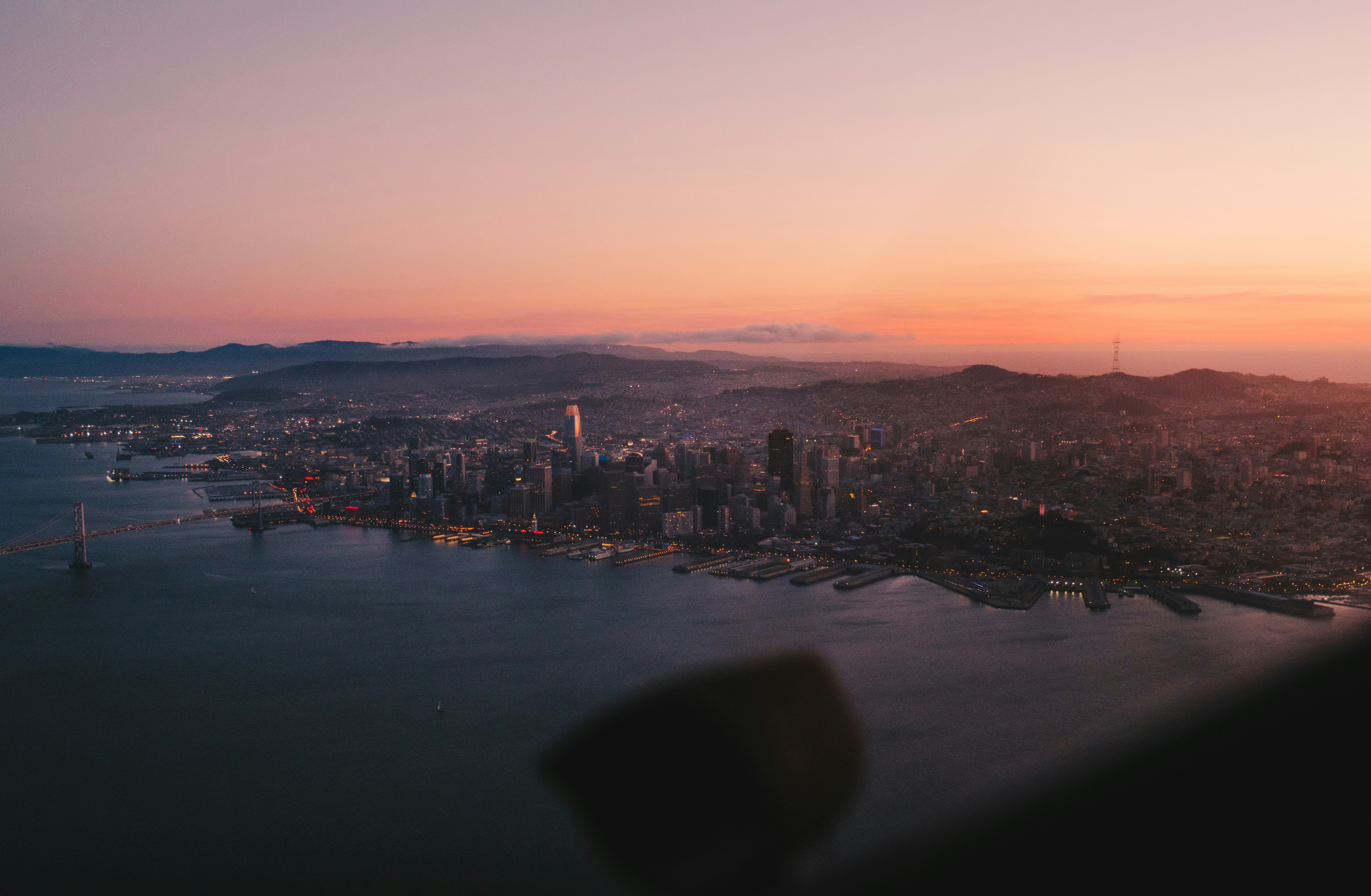 San Francisco Sunset Aerial View