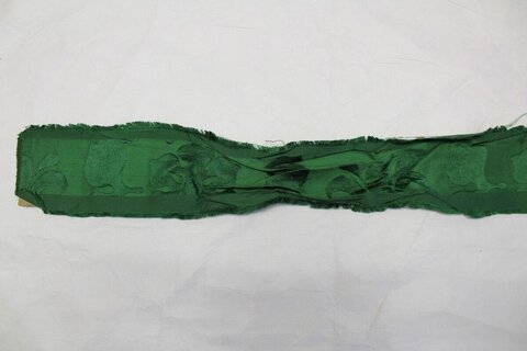 Green Floral Patterned Fabric Strip