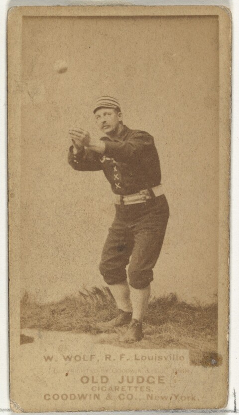 Vintage W. Wolf Louisville Baseball Card