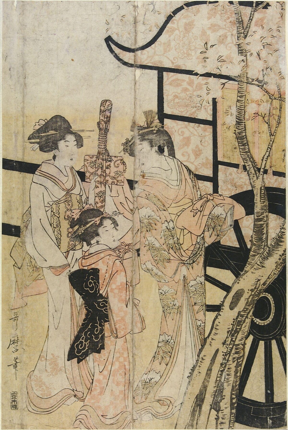 Ukiyo-e Three Women by Cherry Carriage