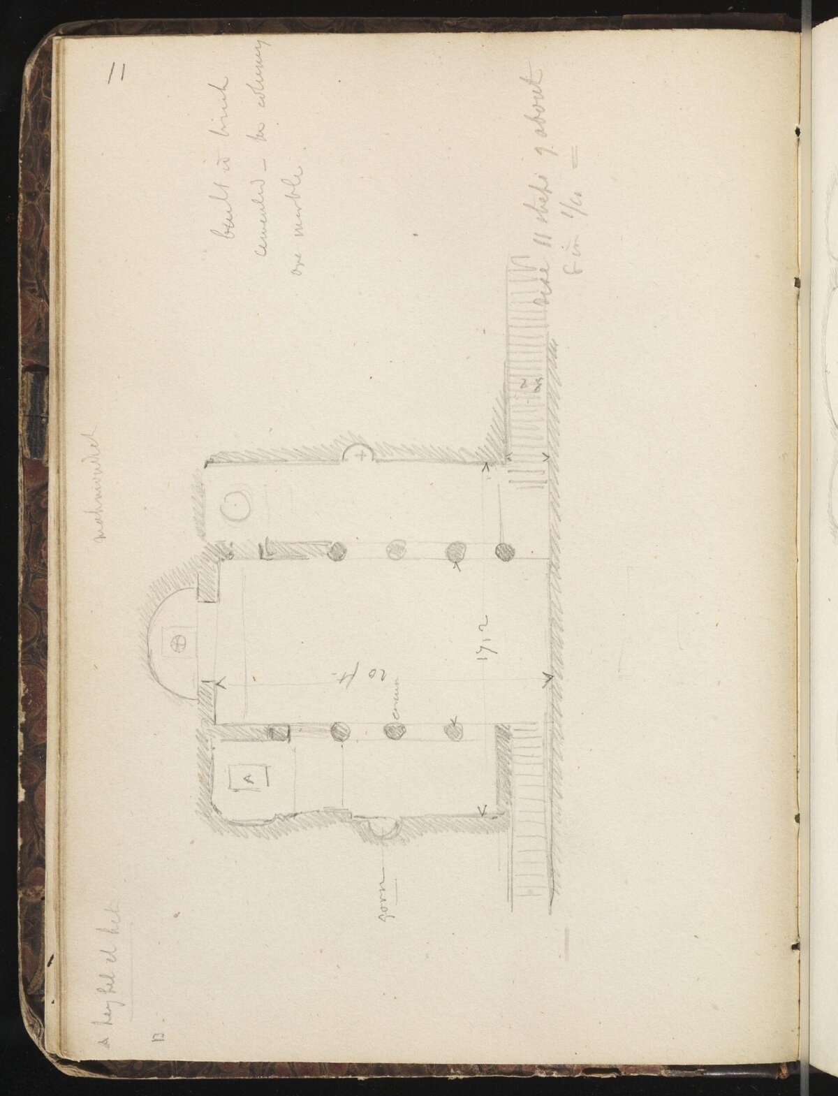 Hand-drawn Architectural Floor Plan Sketch