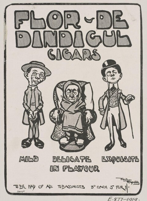 Vintage Flor De Dindigul Cigars Ad