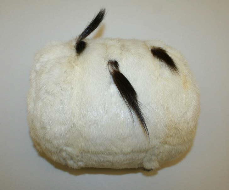 White Plush With Three Dark Hair Tufts