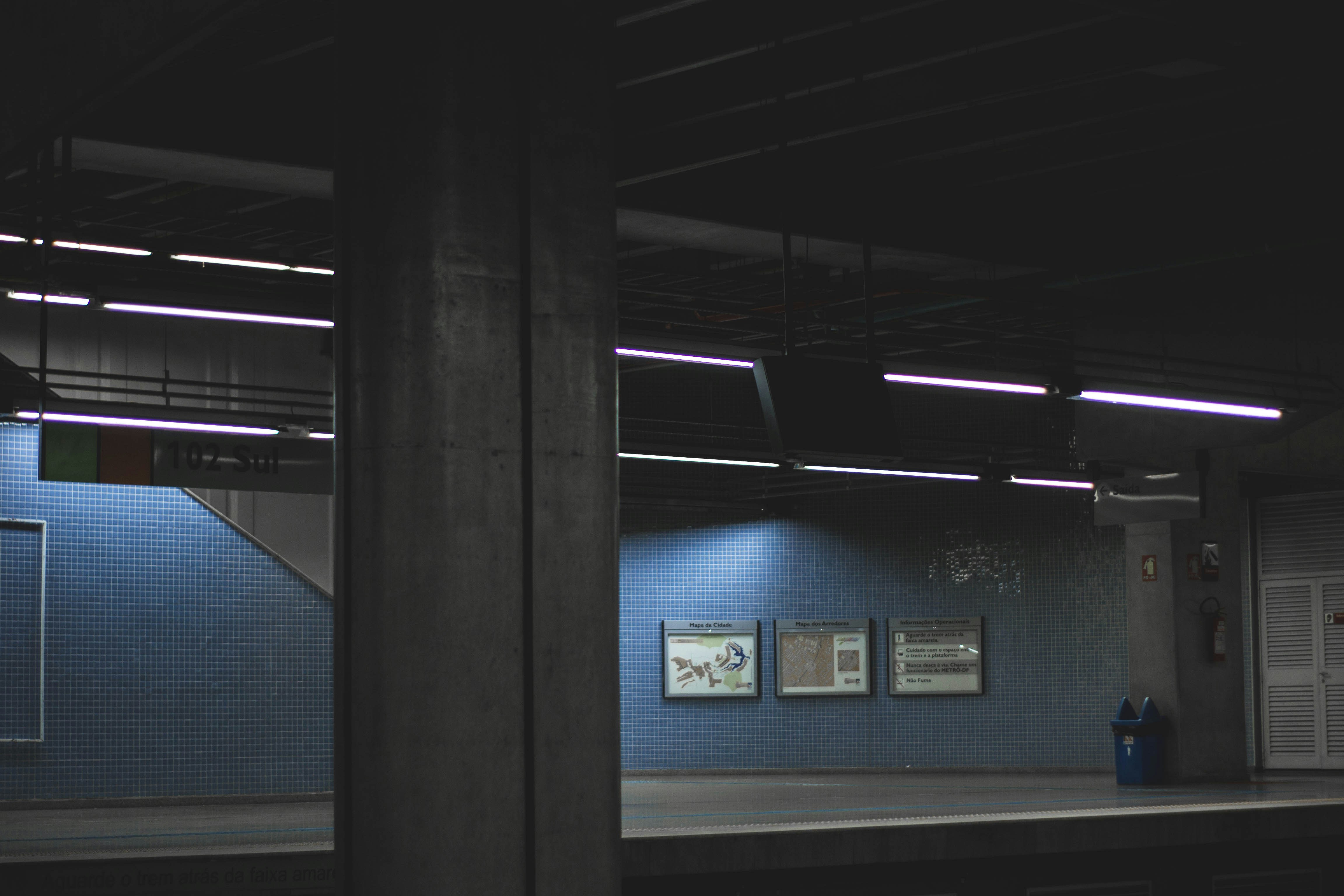Empty Subway Station Platform