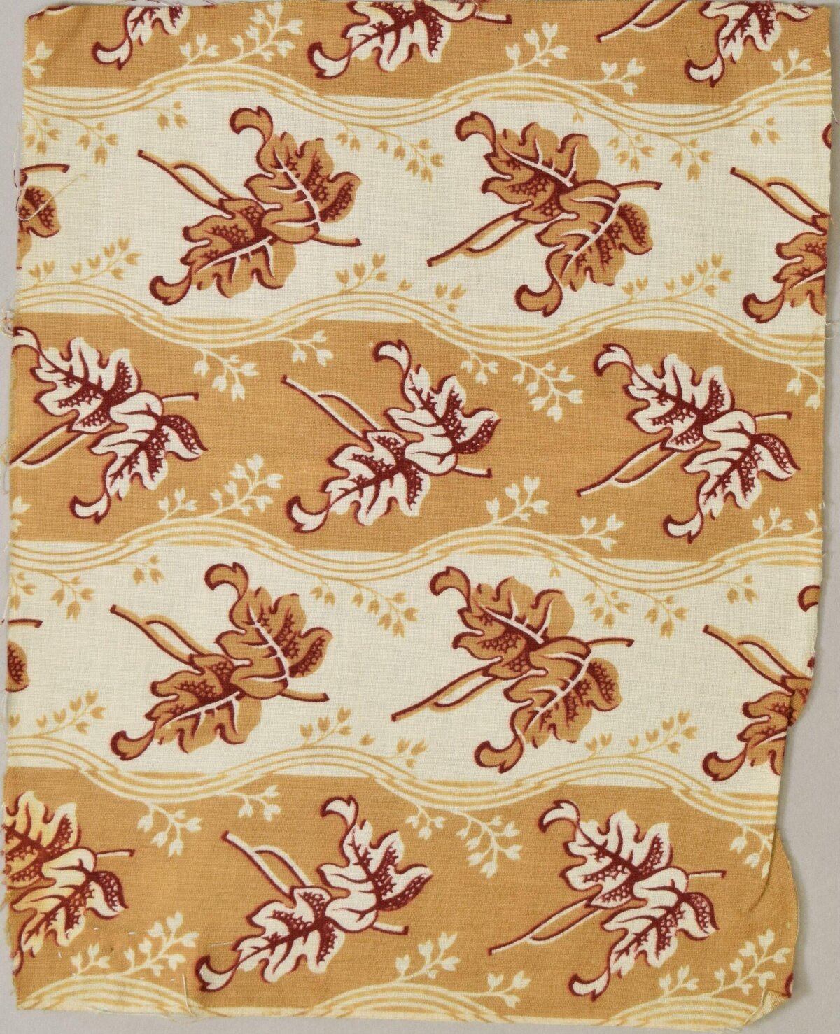 Vintage Leaf Print Fabric
